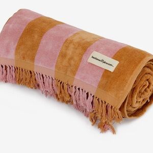 The Holiday Beach Blanket- 70’s Sand & Pink